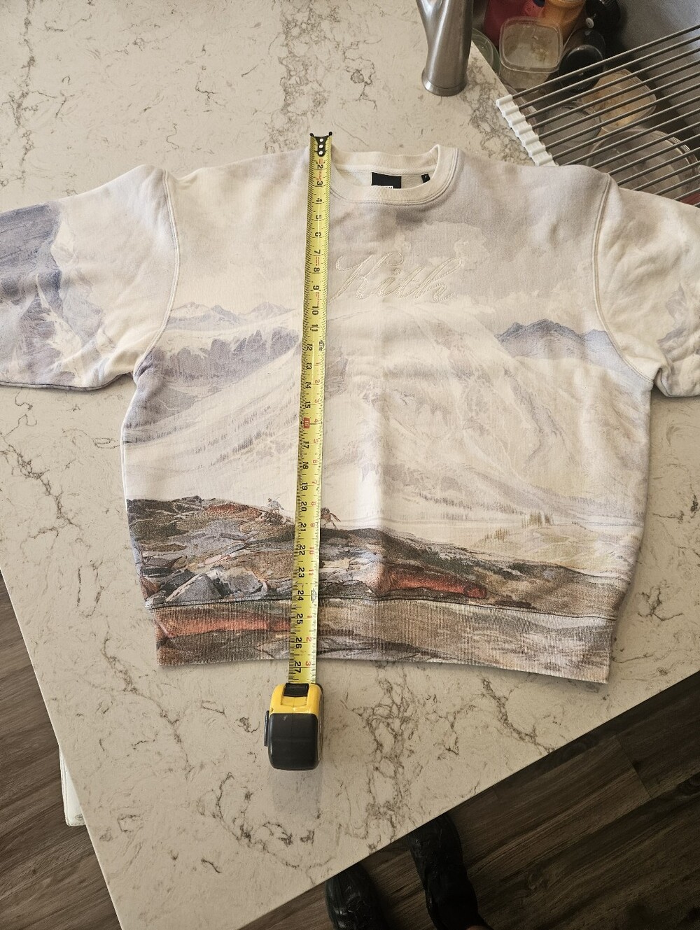 Kith Limited Pastel Mountain Landscape Crewneck Sweater S. M Oversized Fit - Picture 12 of 15